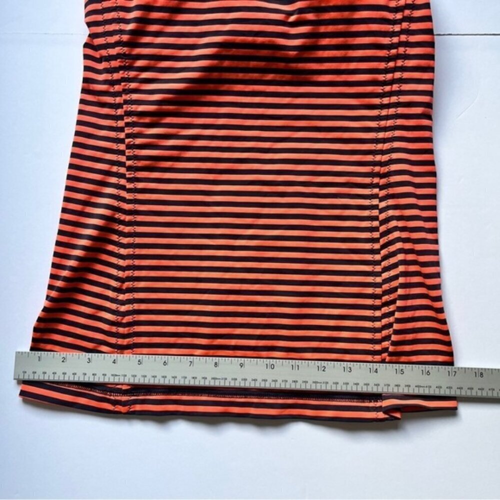 Fairy Fashion๐งต๐ง Lululemon Tank Top Orange Navy Blue sz S - Picture 12 of 14